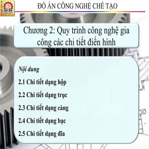 Chuong 2. quy trinh cong nghe gia cong chi tiet dien hinh