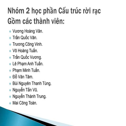 Tiểu luận Cấu trúc rời rạc