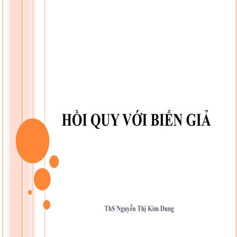 Hồi qui vói biến giả