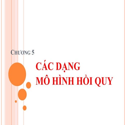 Các mô hình hồi qui 1