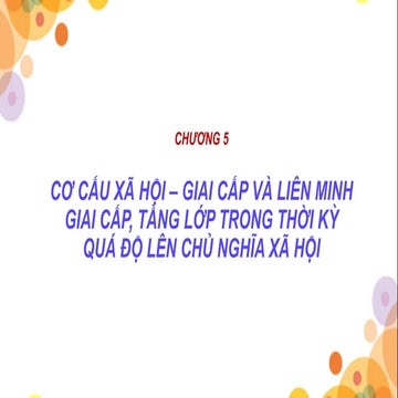 Slide chủ nghĩa xã hội khoa học chương 5