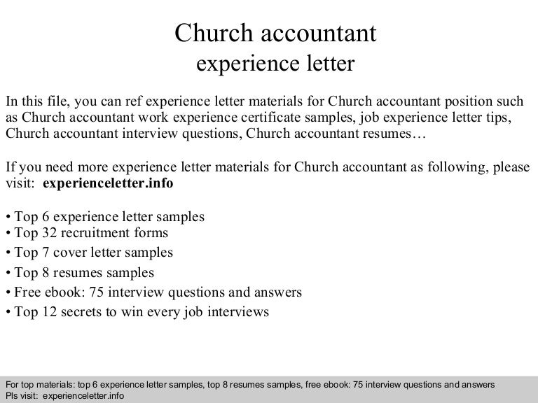 church resumes