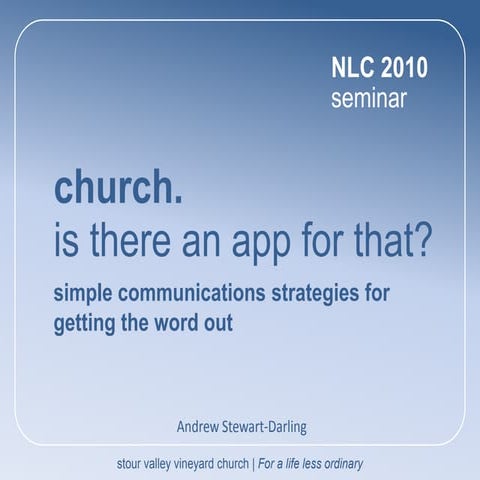 Church. Got an app for that?