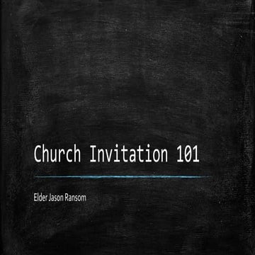 Church invitation 101