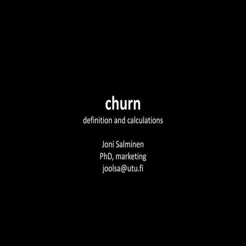 Churn - definition and calculations (SIMPLE EXPLANATION)