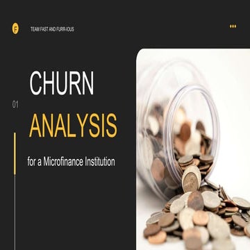 Churn analysis for microfinance