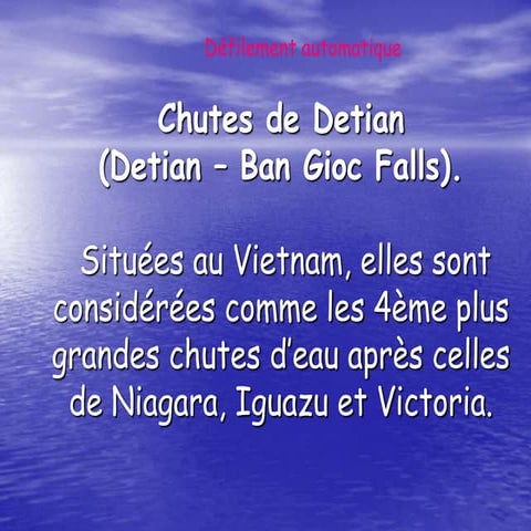 Chutes d&rsquo;eau et cascades