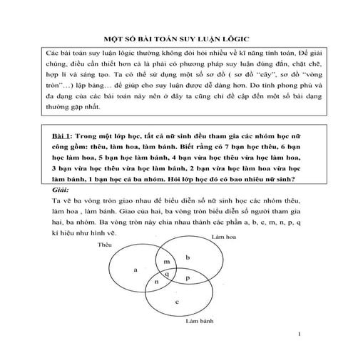 Chuyen de toan suy luan logic