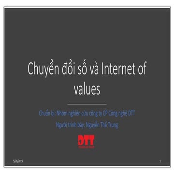 Chuyển đổi số, Internet of Values, CMCN4 và Việt Nam