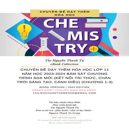 CHUYÊN ĐỀ DẠY THÊM HÓA HỌC LỚP 11 NĂM HỌC 2023-2024 BÁM SÁT CHƯƠNG TRÌNH SGK ...