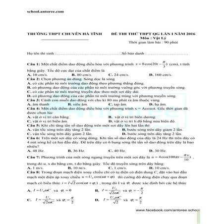 Chuyên hà tĩnh lần 1