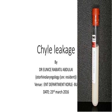 Chyle leakage