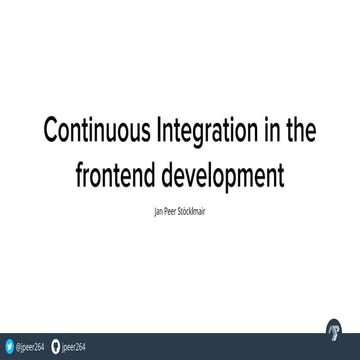 CI in the frontend
