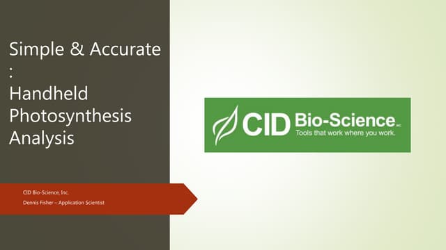 CID Bio-Science Webinar - Using Photosynthesis Analysis for Environmental & G...