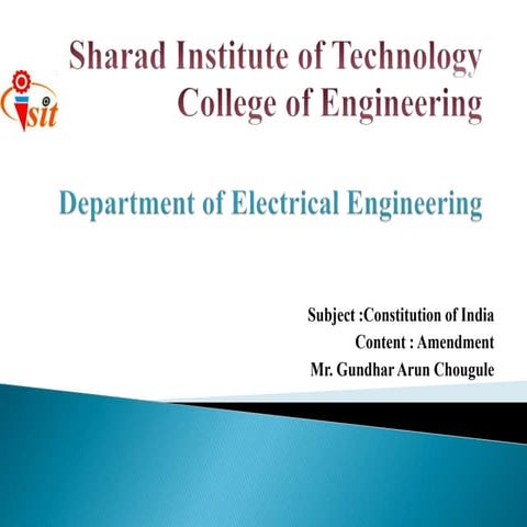 SIT COE Constitution of INDIA CIVIL ELE MECH