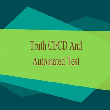 CI/CD and automated Test