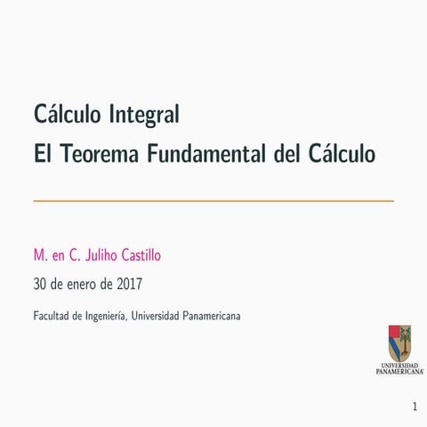 El Teorema Fundamental del Cálculo