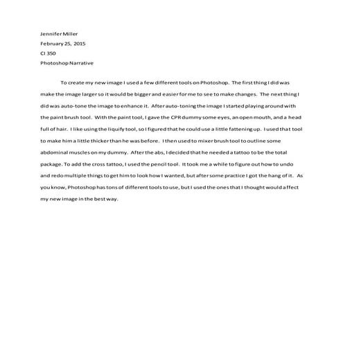 Ci 350   photoshop narrative