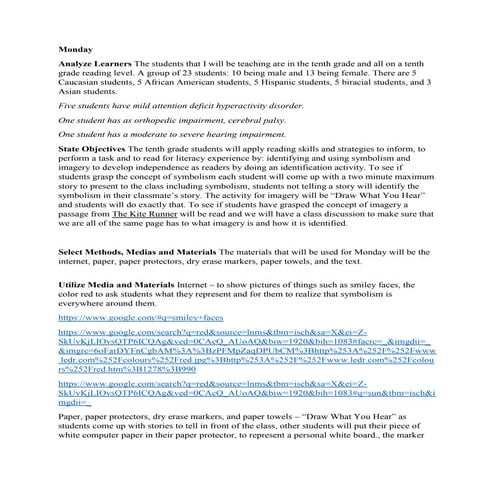 Ci 350   unit plan monday