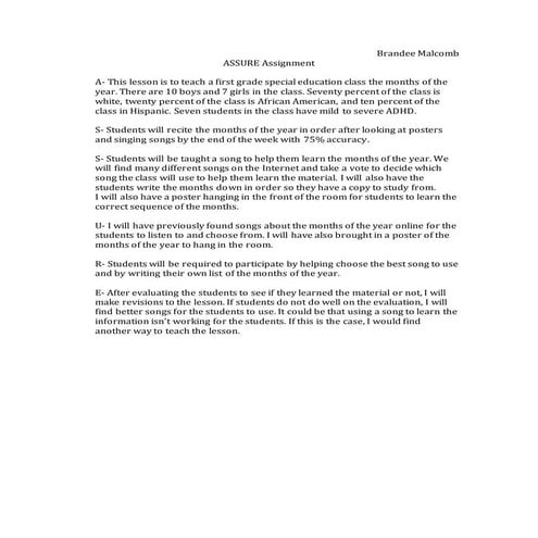 Ci 350 assure assignment