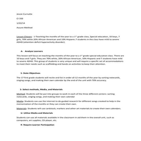 Ci 350 Assure Method Assignment