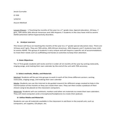 Ci 350 assure method assignment revised