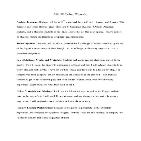 Ci 350 assure method wednesday dakota weant