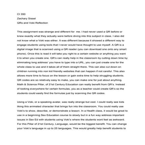 Ci 350 qr & voki reflection