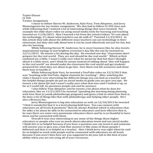 Ci 350 twitter assignment