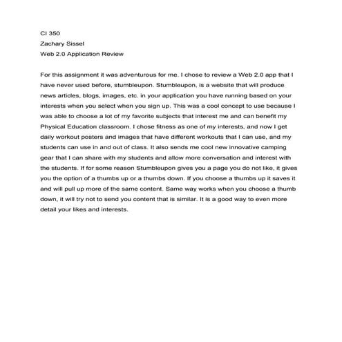 Ci 350 web 2.0 review