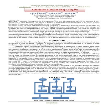 Automation of Ration Shop Using Plc | PDF