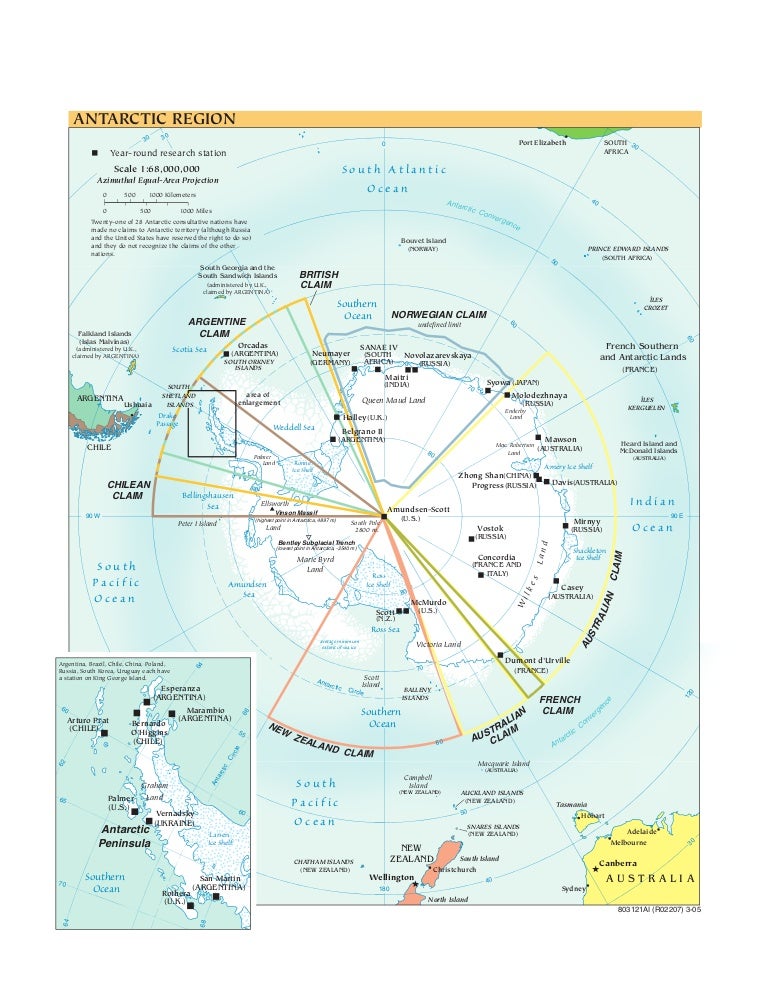 Cia World Factbook Reference Map Antarctic Cia World Factbook Reference Map Antarctic