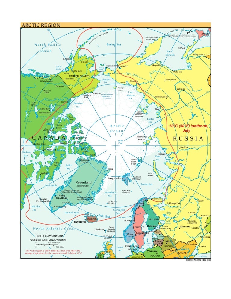 Cia World Factbook Reference Map Arctic Cia World Factbook Reference Map Arctic