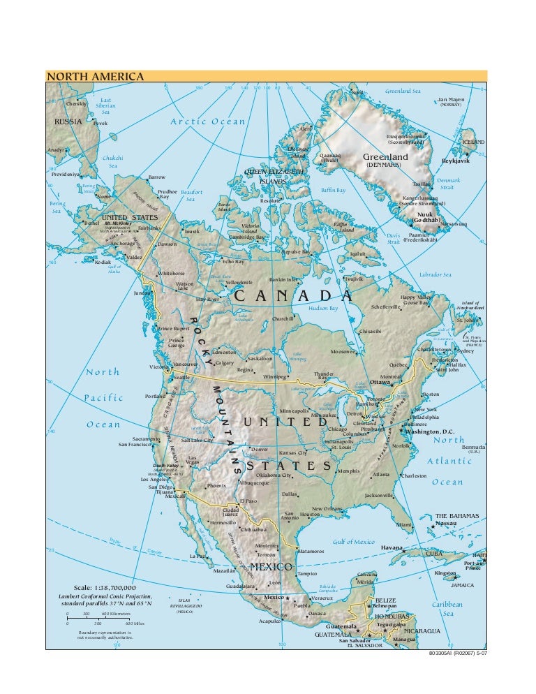 Cia World Factbook Reference Map North America Cia World Factbook Reference Map North America