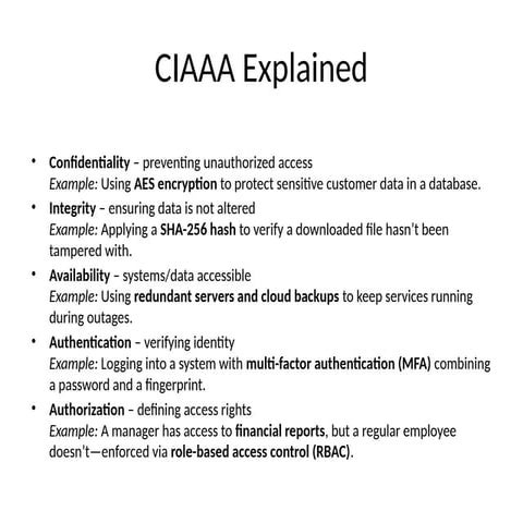 CIAAAA_DataEncryptionStandard_AdvancedEncryptionStandard_RSA