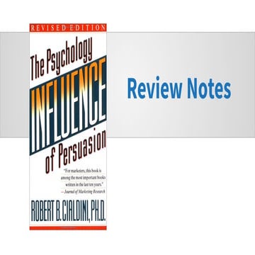Influence by Dr. Robert Ciadini | PDF