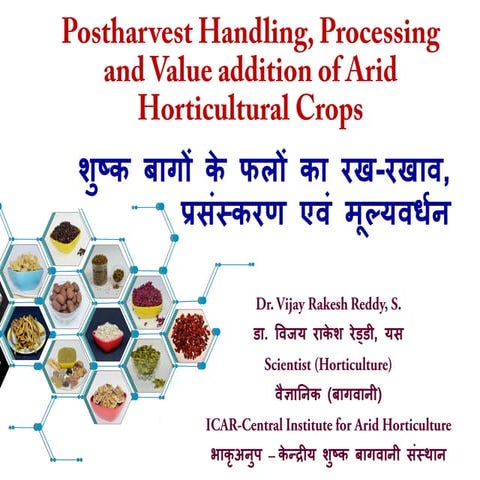 Postharvest handling, processing and VA of arid horticultural Crops | PDF