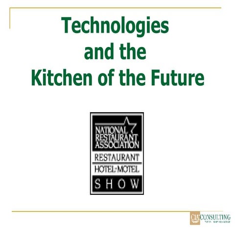 Technologies and the Kitchen of the Future | PPT