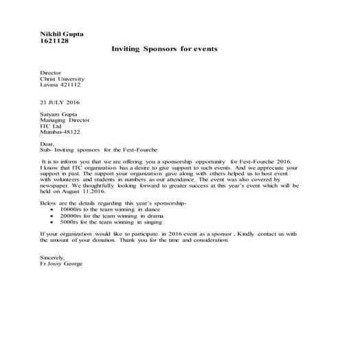 Cia letter(nikhil gupta)