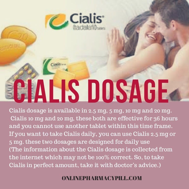 Cialis dosage How to take it