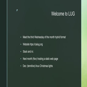 CIALUG October 2022 linux news