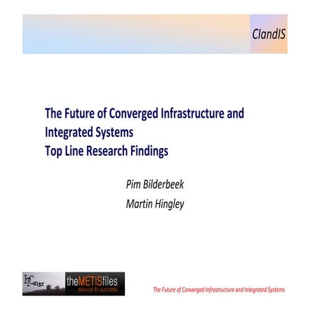 Converged Infrastructure and Integrated Systems Futures