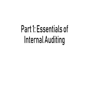 CIA part 1 essentials of internal auditing