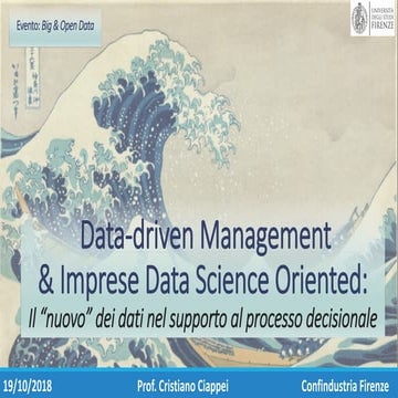 Data driven management & imprese data science oriented