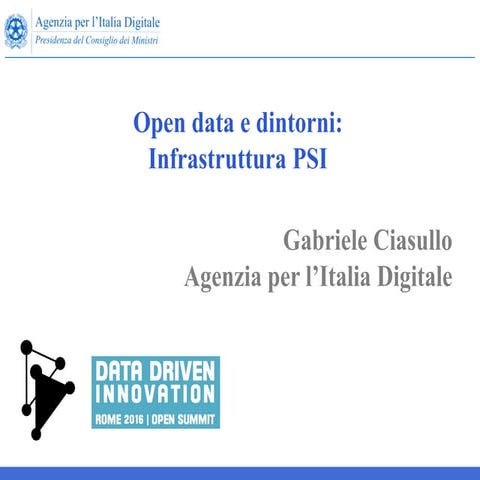 Open data e dintorni