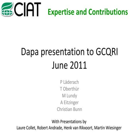 DAPA Capacity GCQRI