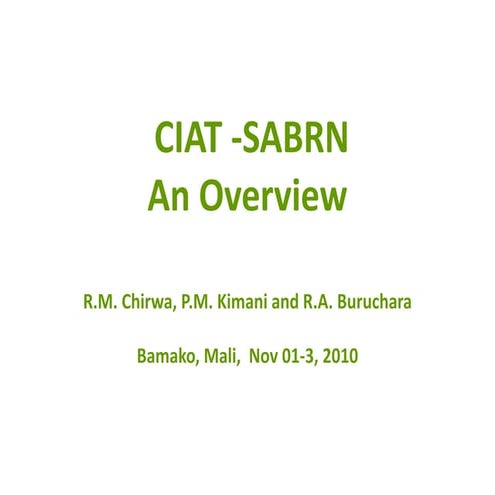 Ciat overview  wecabren sc, nov 2010 [compatibility mode]