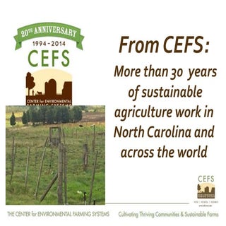 From Farm to Fork: The 20 year jour...