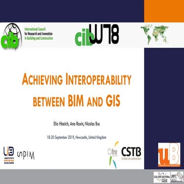 [Cib]achieving interoperability between bim and gis final