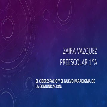 Ciberespacio y paradigmas de la comunicación 